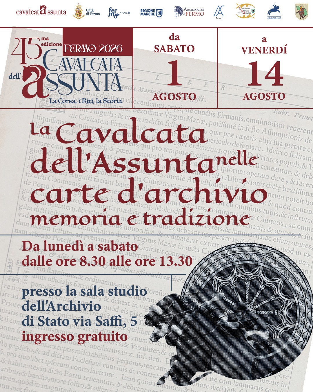 locandina mostra Cavalcata dell'Assunta 2026